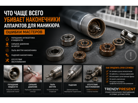 Что чаще всего убивает наконечники аппаратов для маникюра